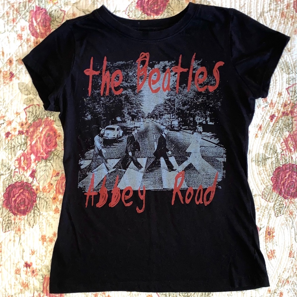 The Beatles - Black Abbey Road Graphic Tee (Size S/P)
